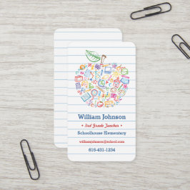 Cartão de Visita de Professores Coloridos da Apple