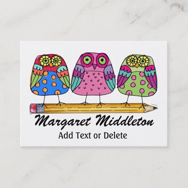 Cartão de visita de Professores/Educação por SRF (Frente)