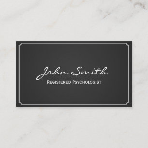 Cartão de visita de psicólogo registrado de quadro