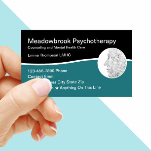 Cartão de Visita de Psicoterapeuta Saúde Mental Mo