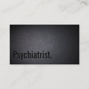 Cartão de visita de psiquiatra preto profissional