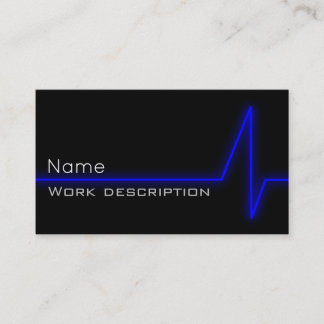 Cartão de visita de pulso azul