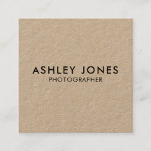 Cartão de visita de QR Kraft minimalista moderno