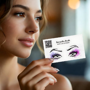 Cartão de visita de QR personalizado do EyeLash Te
