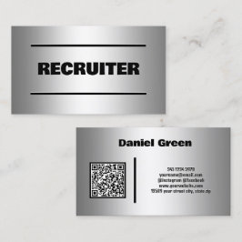 Cartão de visita de QR Personalizado do Recrutador