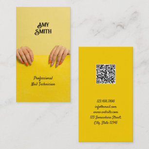 Cartão de visita de QR Personalizado do Técnico Na