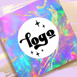 cartão de visita de quadrado opal de incêndio