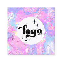 cartão de visita de quadrado opal roxo