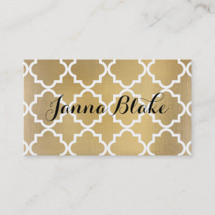 Cartão de visita de Quatrefoil da folha do falso