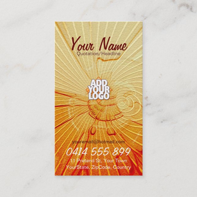 Cartão de visita de QuenchRays (Frente)