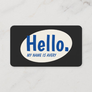 Cartão de visita de Rede Social Retro Hello