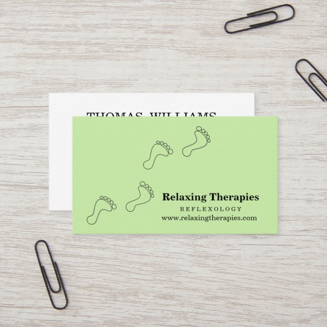 Cartão de Visita de Reflexologia (Frente/Verso In Situ)
