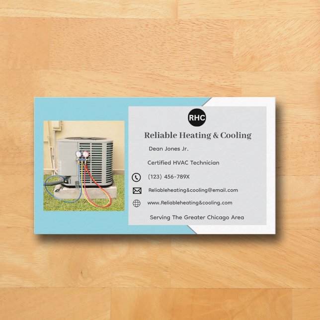 Cartão de visita de refrigeração de arrefecimento  (Blue AC Business Card )