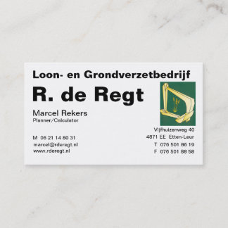 Cartão De Visita De Regimento