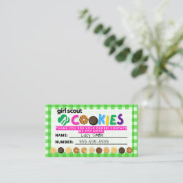 Cartão de visita de Reordenação de Cookies de Esco
