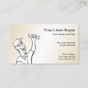 Cartão de visita de reparo automático