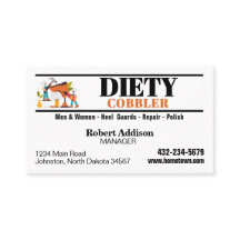 Cartão de visita de Reparo de Calçado Cobbler Prof