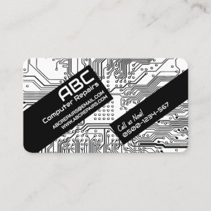 Cartão de Visita de Reparo de Computador / Placa d