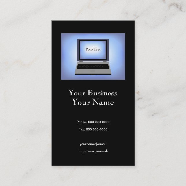 Cartão de visita de reparo do computador (Frente)