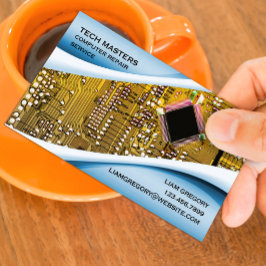 Cartão de visita de reparo do computador