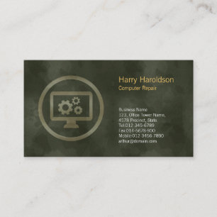 Cartão de visita de Reparo do Computador com Íco