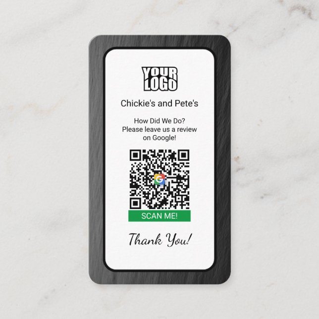 CARTÃO DE VISITA de Revisão do Google BOHO (Frente)