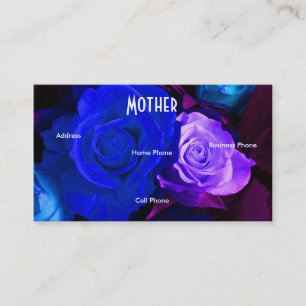 Cartão de visita de Rosa Roxo-Mãe