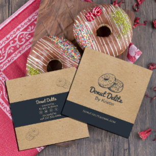 cartão de visita de Rosquinha quadrado de papel k