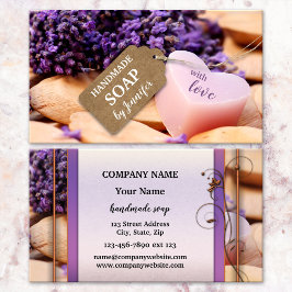 Cartão de Visita de Sabonete Artesanal Lavanda