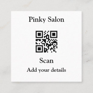 Cartão de visita de salão adicione seu logotipo Q 