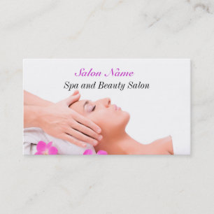 Cartão de Visita de Salão de Beleza e Spa Bem-Esta