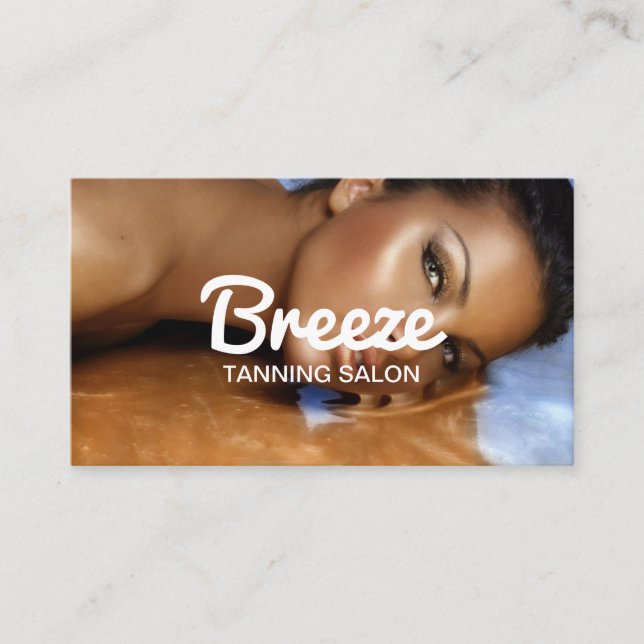 Cartão de Visita de Salão de Bronzeamento Spa (Frente)