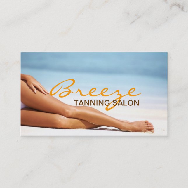 Cartão de Visita de Salão de Bronzeamento Spa (Frente)