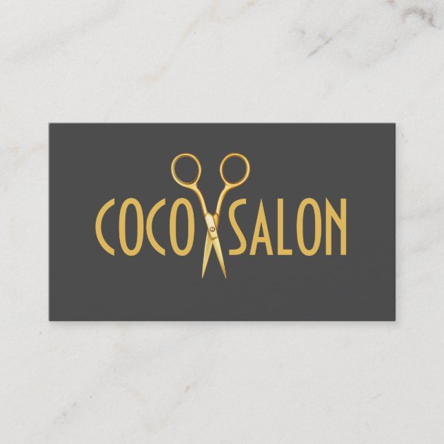 Cartão de Visita de Salão de Cabelo Moderno (Frente)