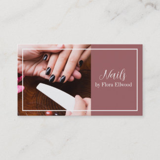 Cartão de visita de Salão de Nail Elegante Persona