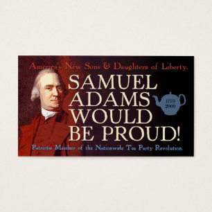 Cartão de visita de Samuel Adams