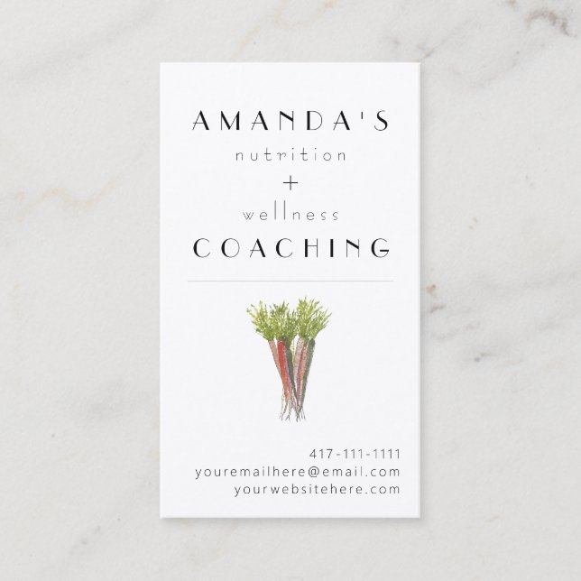 Cartão de visita de saúde e bem-estar personalizad (Frente)