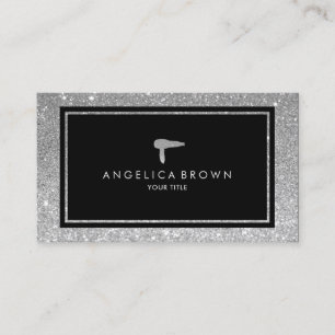 Cartão de visita de Secador de Cabelo com Faux Si