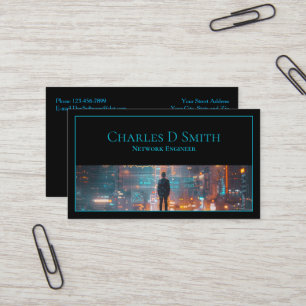 Cartão de visita de segurança cibernética do Engen