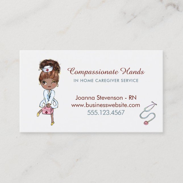 Cartão de visita de Serviço de Enfermeiro de Saúde (Frente)