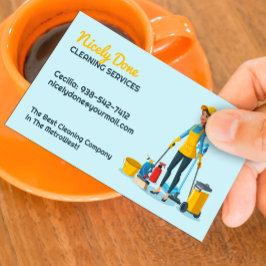 Cartão de visita de Serviço de Limpeza