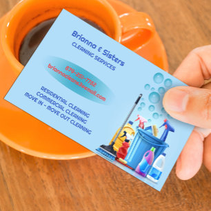 Cartão de visita de Serviço de Limpeza