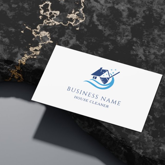 Cartão de Visita de Serviço de Limpeza | Minimal (Cleaning Service Business Card)