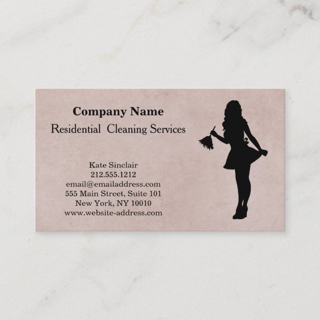 Cartão de visita de Serviço de Limpeza Profissiona (Frente)