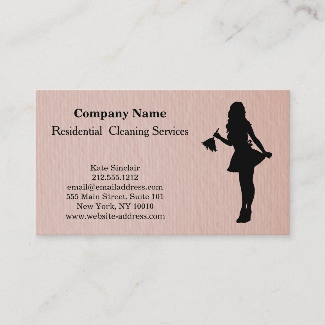 Cartão de visita de Serviço de Limpeza Profissiona (Frente)