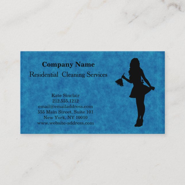 Cartão de visita de Serviço de Limpeza Profissiona (Frente)
