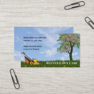 Cartão de Visita de Serviço de Paisagismo e Manute