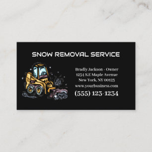 Cartão de visita de Serviço de Remoção de Neve Pro