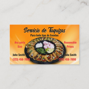Cartão de visita de serviço Taco