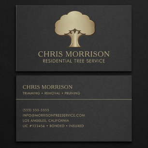 Cartão de Visita de Serviços de Árvores Residencia